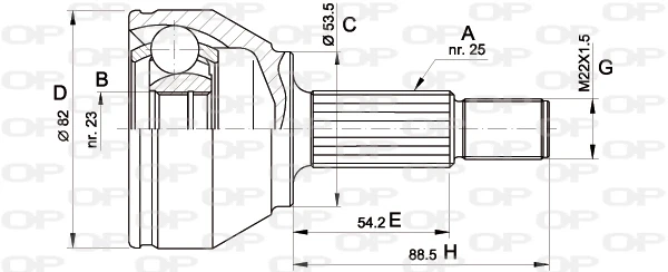 CVJ534410 Open Parts
