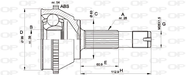 CVJ511810 Open Parts