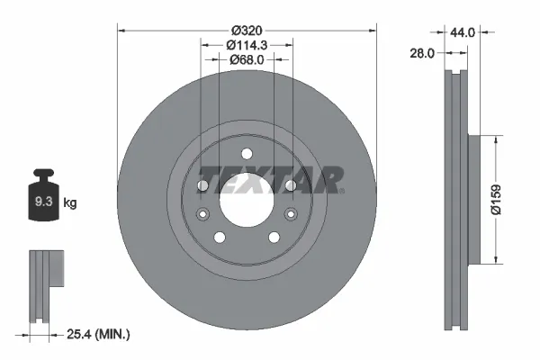Disco do freio dianteiro Renault Scenic R9