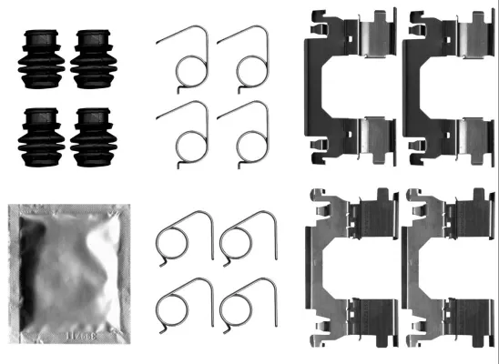 Kit de molas de fixação de sapatas de disco dianteiras 82543200 Textar