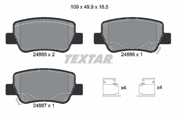Sapatas do freio traseiras de disco Toyota Avensis 3 T27