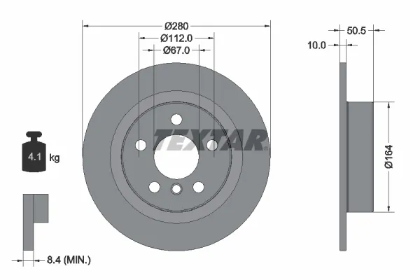 Disco do freio traseiro MINI COUNTRYMAN F60