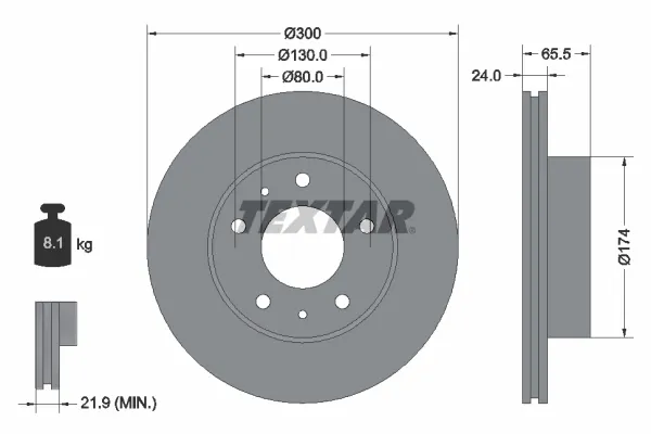 Disco do freio dianteiro Fiat Ducato 1 290