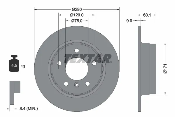 Disco do freio traseiro BMW 3 E46