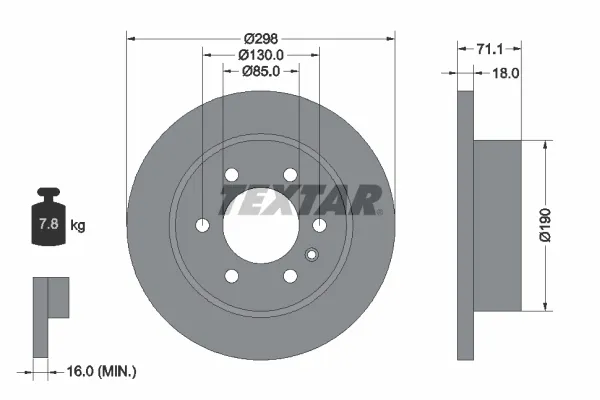 Disco do freio traseiro Mercedes Sprinter 907