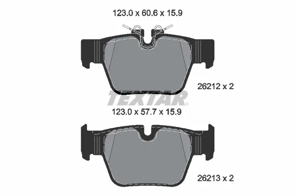 Sapatas do freio traseiras de disco MINI COUNTRYMAN F60