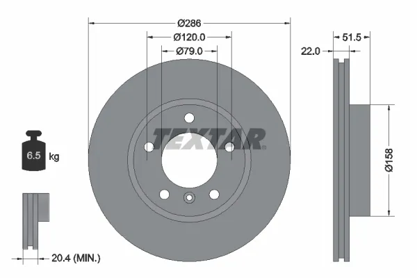 Disco do freio dianteiro BMW 3 E46