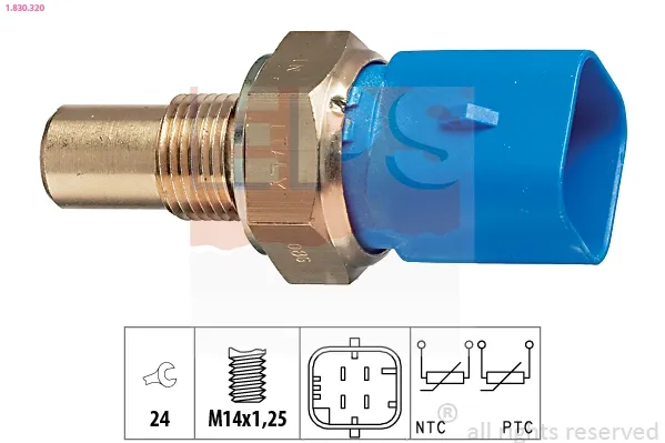 Sensor de temperatura do fluido de esfriamento 1830320 EPS