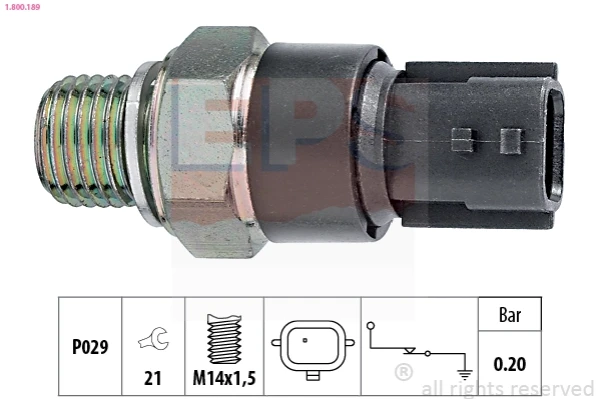 1800189 EPS sensor de pressão de óleo