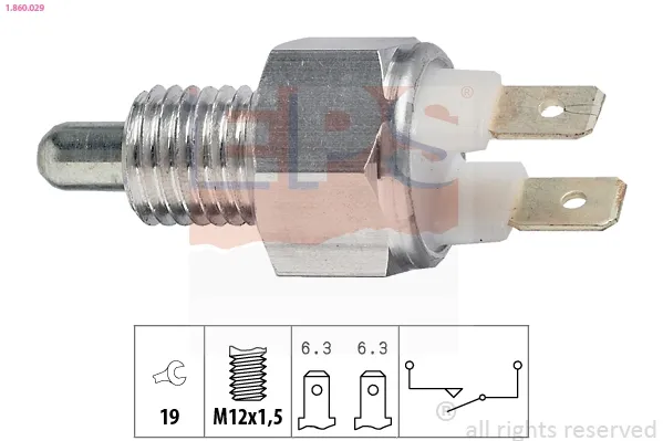 Sensor de ativação das luzes de marcha à ré 1860029 EPS