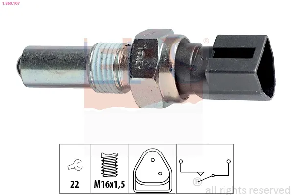 Sensor de ativação das luzes de marcha à ré 1860107 EPS