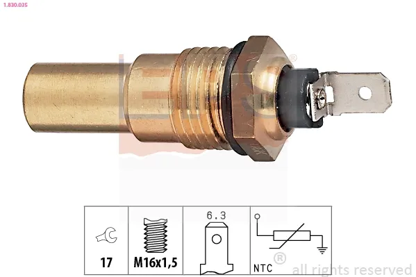 Sensor de temperatura do fluido de esfriamento (de ativação de ventilador do radiador) 2508089902 Nissan/Infiniti