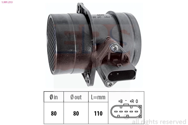 Sensor de fluxo (consumo) de ar, medidor de consumo M.A.F. - (Mass Airflow) para Fiat Punto (188AX)