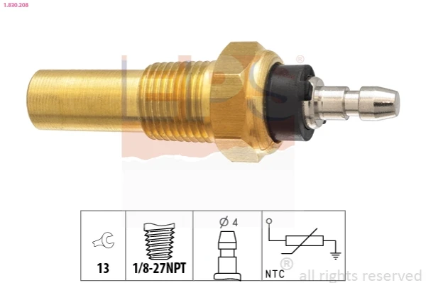 Sensor de temperatura do fluido de esfriamento para Land Rover Discovery (LG, LJ)