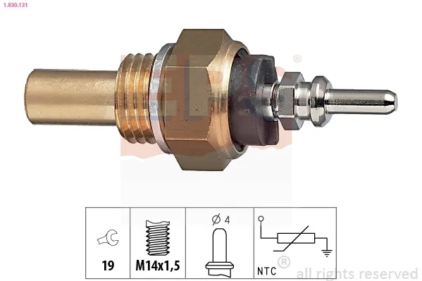 Sensor de temperatura do fluido de esfriamento 1830131 EPS
