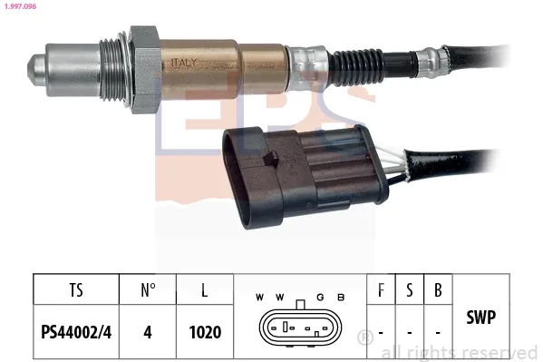 Sonda lambda, sensor de oxigênio 1997096 EPS