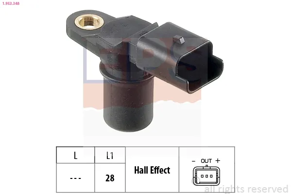 Sensor de posição da árvore distribuidora 1953348 EPS