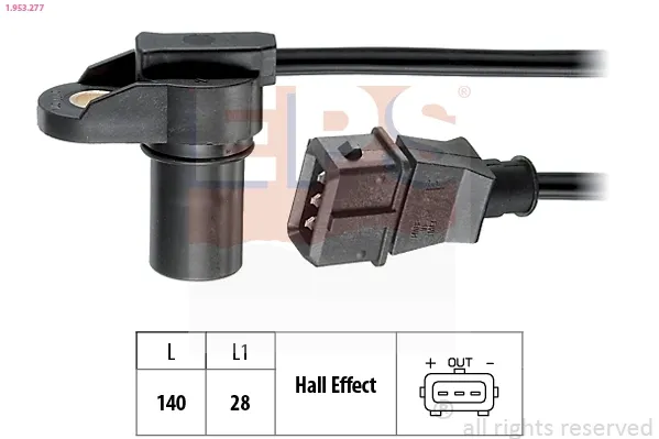 Sensor de posição da árvore distribuidora 1953277 EPS