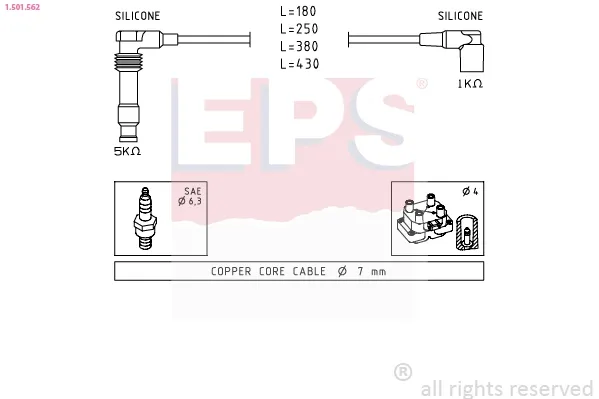 Fios de alta voltagem, kit 1501562 EPS