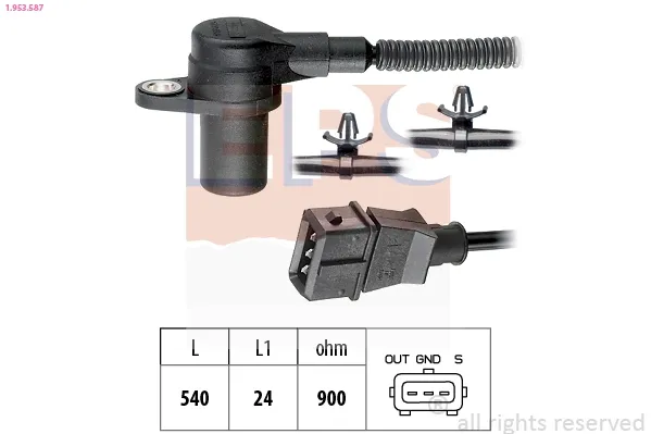 Sensor de posição (de revoluções) de cambota Hyundai Terracan HP
