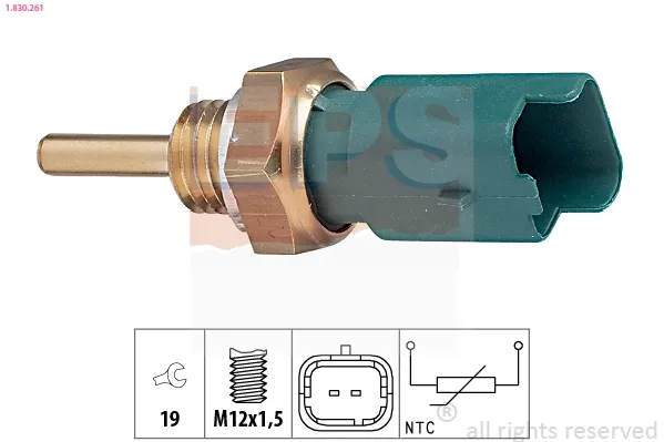  Sensor de temperatura do fluido de esfriamento Fiat 500 