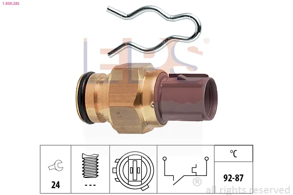 Sensor de temperatura do fluido de esfriamento (de ativação de ventilador do radiador) 1850285 EPS