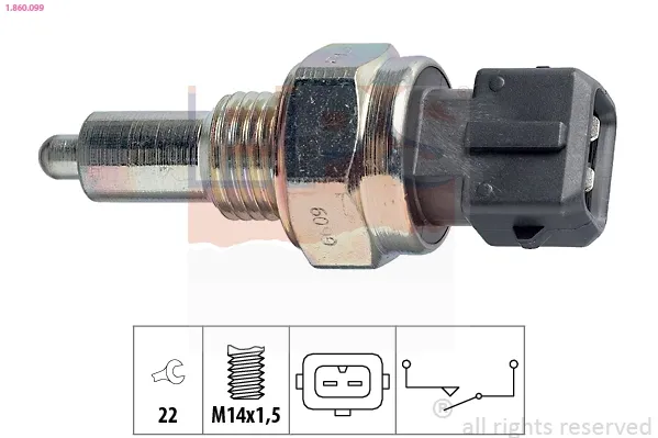 Sensor de ativação das luzes de marcha à ré Peugeot 205 II hatchback (20A, C) (1987 - 1998) preço, a partir de
