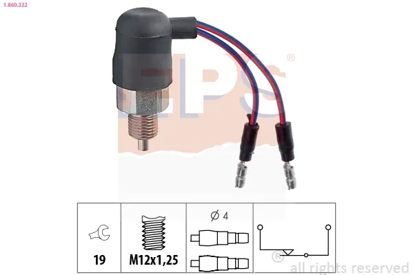 Sensor de ativação das luzes de marcha à ré Hyundai Galloper JK