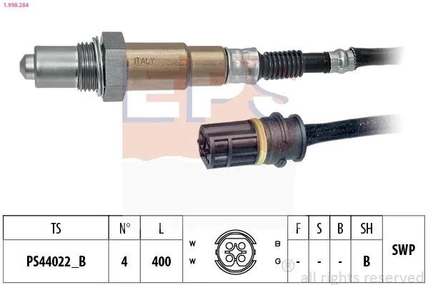 Sonda lambda, sensor de oxigênio 1998284 EPS