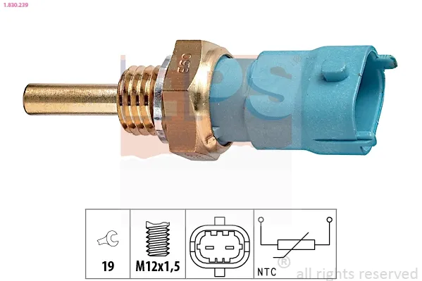  Sensor de temperatura do fluido de esfriamento Opel Zafira 