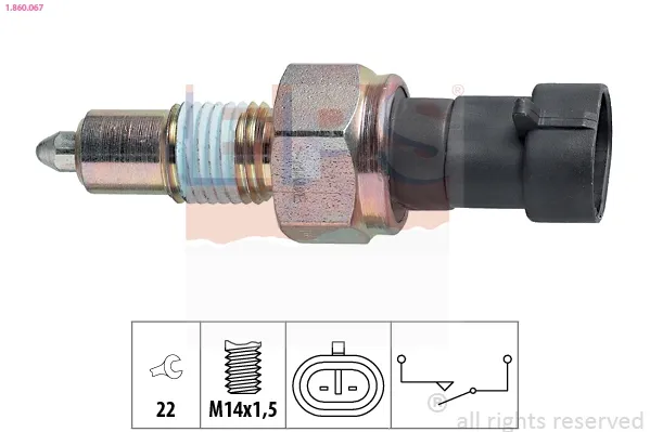 Compre Sensor de ativação das luzes de marcha à ré Fiat Siena  178
