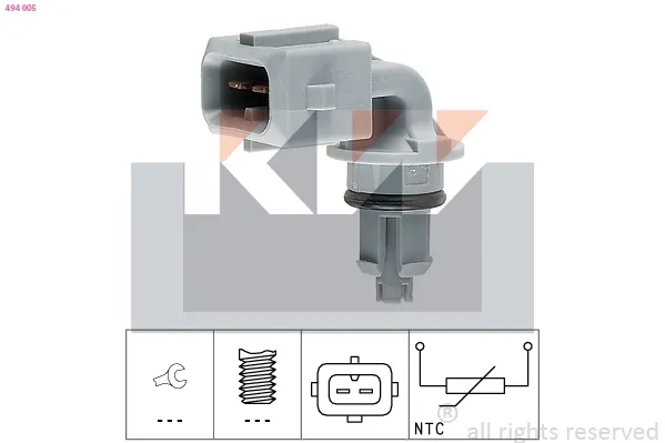 Sensor de temperatura da mistura de ar 494005 KW AUTOMOTIVE