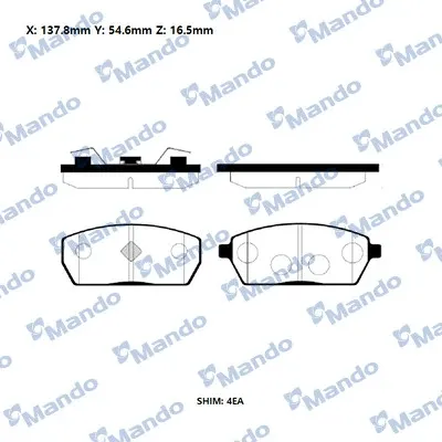 Sapatas do freio dianteiras de disco RMPZ06 Mando