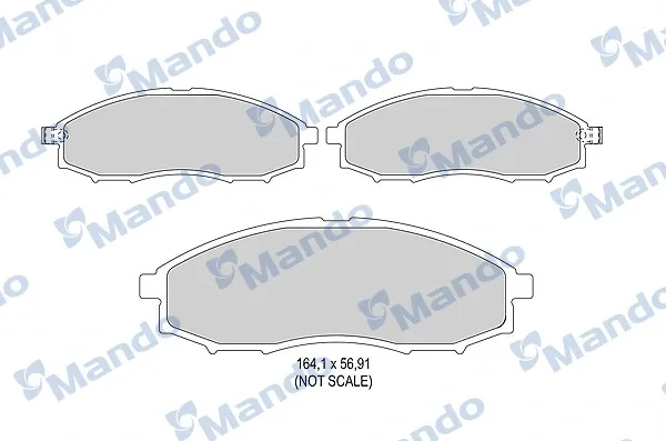 Sapatas do freio dianteiras de disco MBF015740 Mando