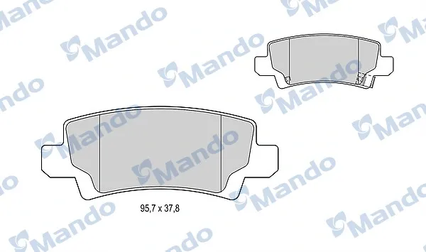 Sapatas do freio traseiras de disco MBF015176 Mando