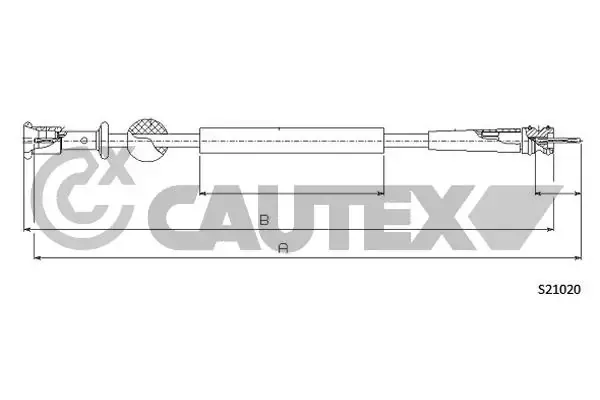 Cabo de acionamento de velocímetro 033521 Cautex