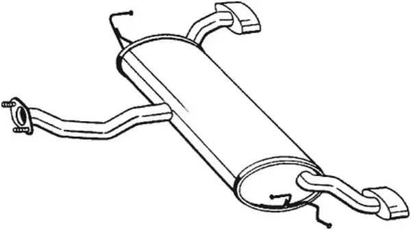 Silenciador, parte traseira 165003 Bosal