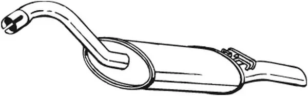 Silenciador, parte traseira para Audi 80 (89, 89Q, 8A, B3)