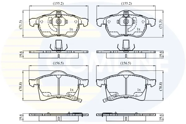 Sapatas do freio dianteiras de disco Opel Astra F69