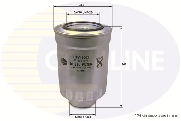Filtro de combustível CTY13003 Comline