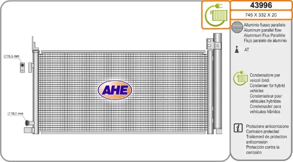 Radiador de aparelho de ar condicionado Toyota RAV4 5 A5