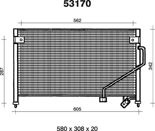 Radiador de aparelho de ar condicionado 53170 AHE