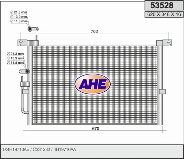 Radiador de aparelho de ar condicionado 53528 AHE