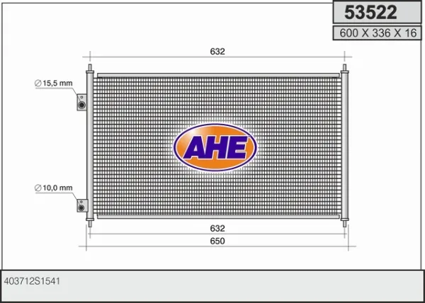 Radiador de aparelho de ar condicionado Honda Civic 7 EU, EP, EV