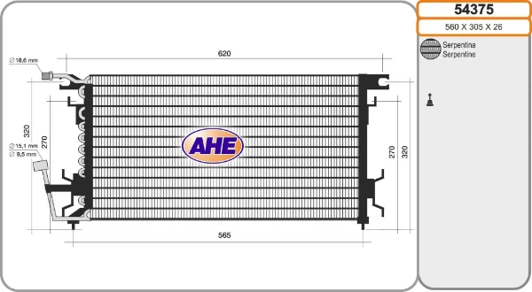 Radiador de aparelho de ar condicionado para Mitsubishi Colt (C5A)