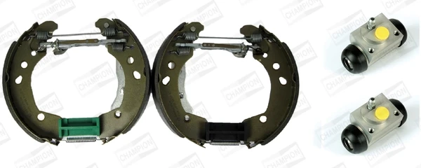7701208358 Renault (RVI) sapatas do freio traseiras de tambor, montadas com cilindros, kit