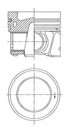 Pistão do kit para 1 cilindro, STD 41785600 Kolbenschmidt