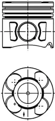 Pistão do kit para 1 cilindro, STD 41289600 Kolbenschmidt