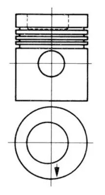 Pistão do kit para 1 cilindro, STD 93882600 Kolbenschmidt