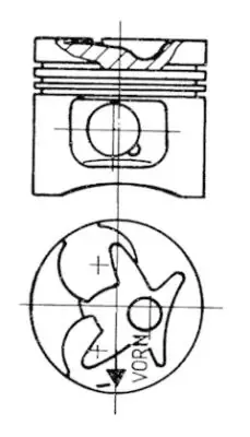 Pistão do kit para 1 cilindro, STD 94330600 Kolbenschmidt